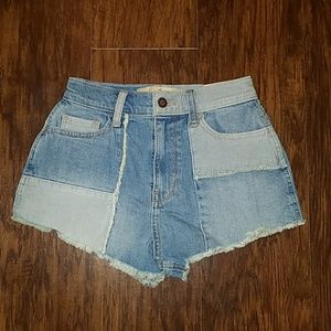 NWT Hollister high rise patchwork shorts